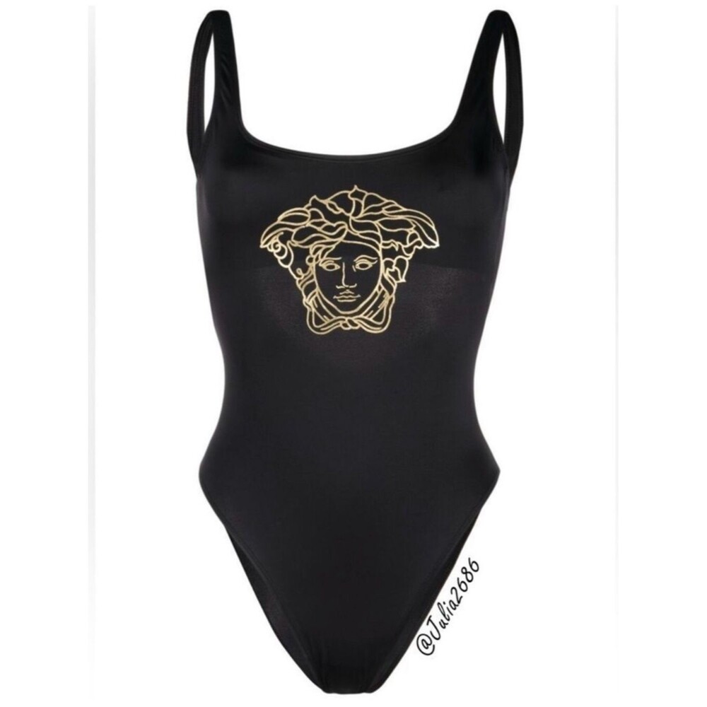 VERSACE Medusa-motif Open-back One Piece Swimsuit size 2
NWT